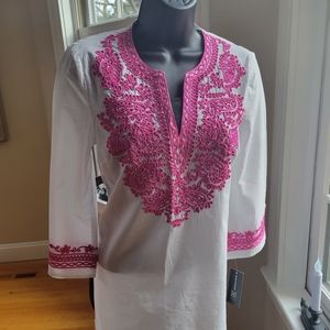 NWT. INC International Concepts Carnival Tunic Top